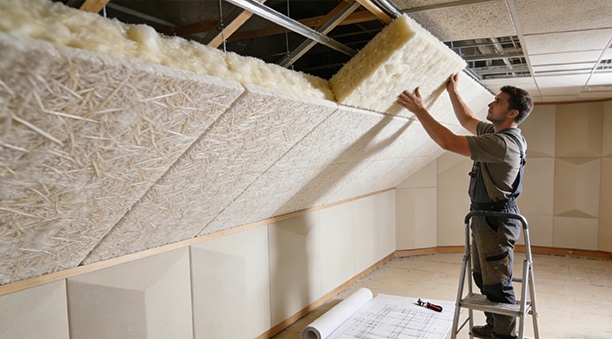 Installation Technology and Sound Absorption Optimization of Glass Wool Boards in Building Acoustics