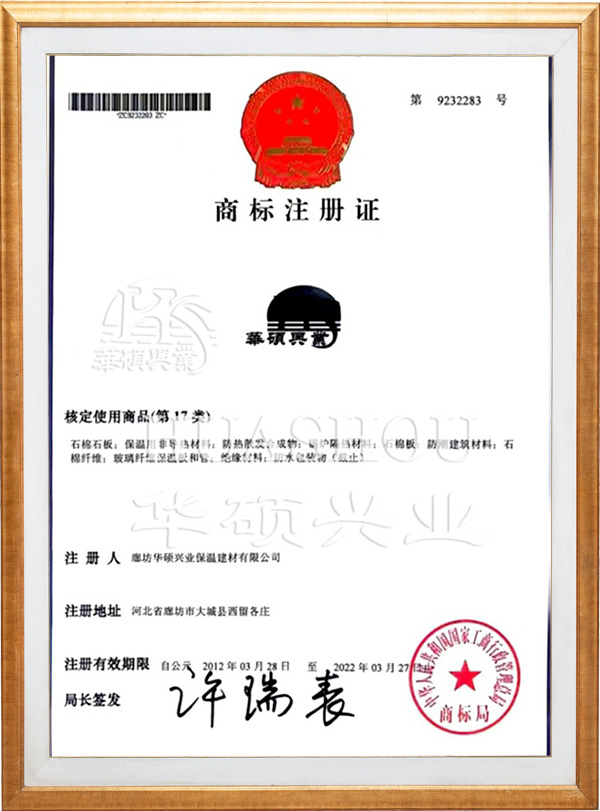 Trademark Registration Certificate